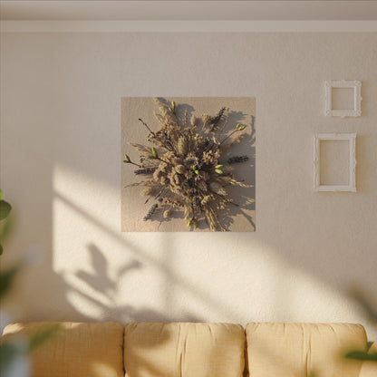 Dried Flowers Spring Canvas Art | Japandi Earthy Design