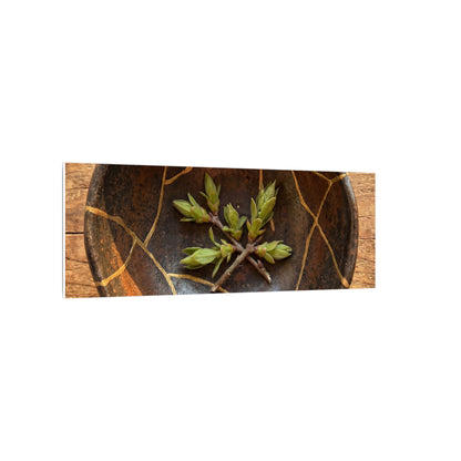 Ceramic Bowl Gold Repair Canvas Art | Resilient Kintsugi Art