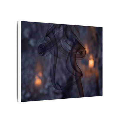 Incense Smoke Winter Canvas Art | Dark Japandi Sophisticated Design