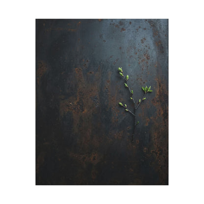 Rust Patina Moody Minimal Canvas Art | Moody Dark Japandi Art
