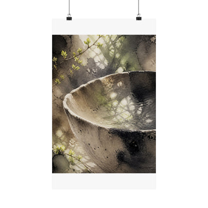 Ceramic Bowl Spring Wall Art Print | Japandi Cozy Design