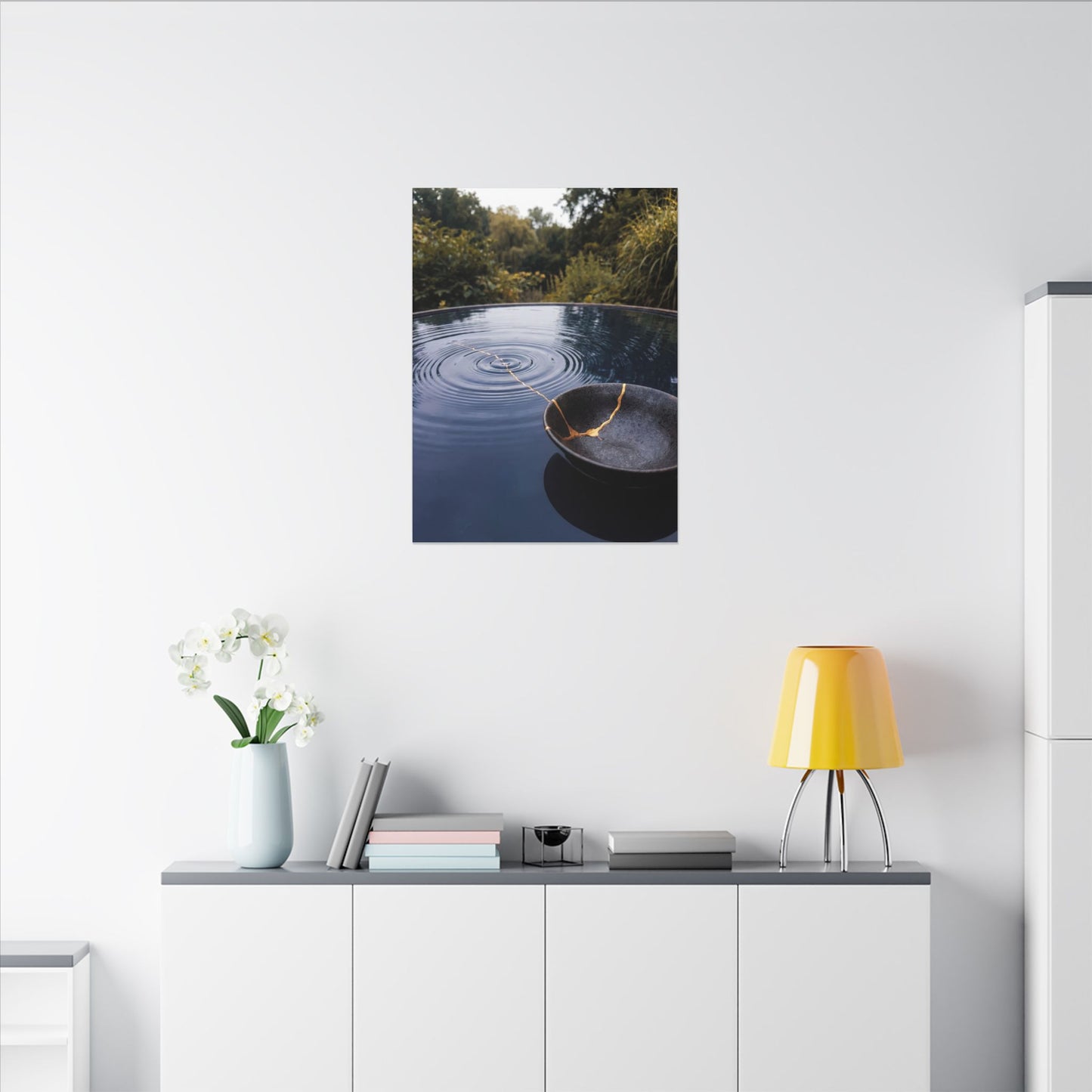Kintsugi Water Ripple in Overcast | Broken Beauty Canvas Art