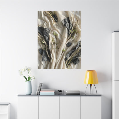 Spring Silk Drape Texture Canvas Art | Warm Decor