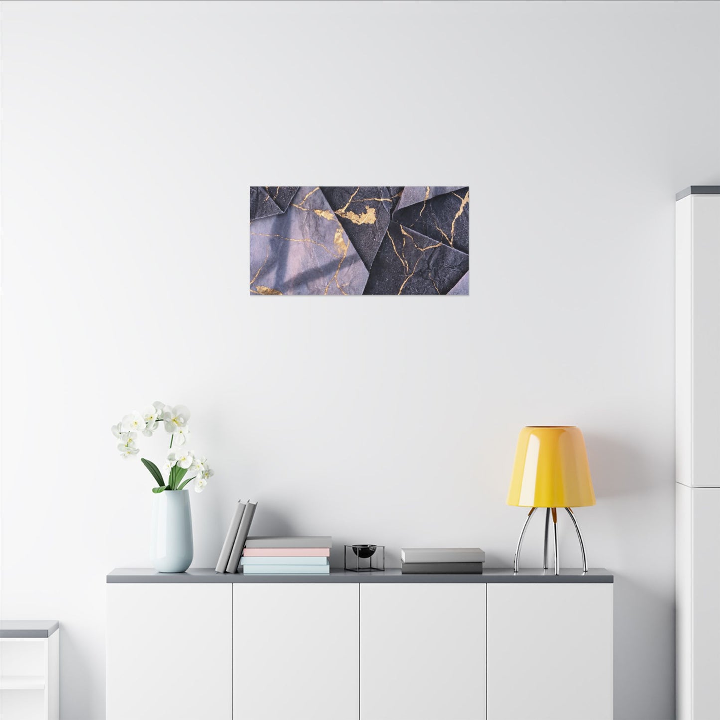 Seijaku Paper Fold Canvas Art - Kintsugi Gold Vein