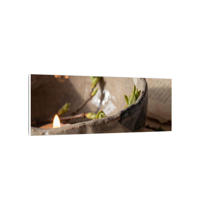 Candlelight Ceramic Bowl Canvas Art - Japandi Ma