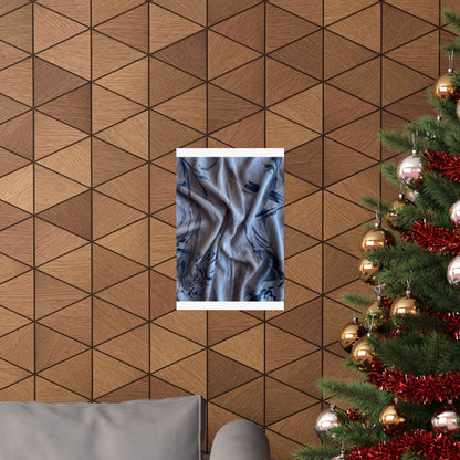 Silk Drape Wall Art Print | Winter Japandi Japanese Pattern Art