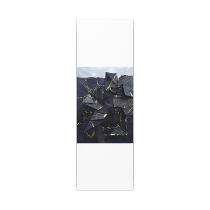 Beautiful Paper Fold Canvas Art - Crackle Gold Kintsugi