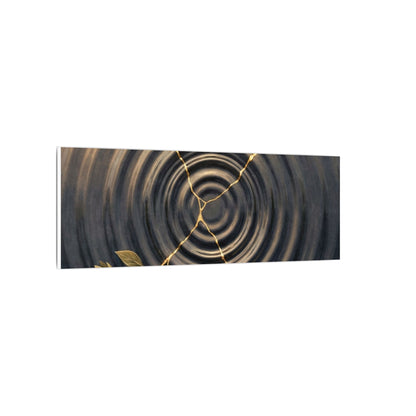 Kanso Water Ripple Canvas Art - Kintsugi Gold Vein