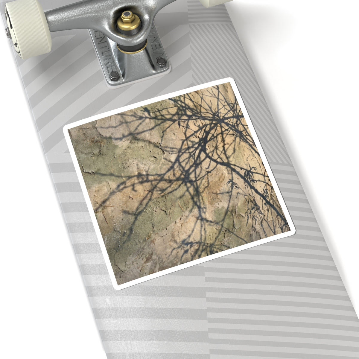 Golden Hour Shadow Play Sticker - Japandi Mono No Aware Art Print