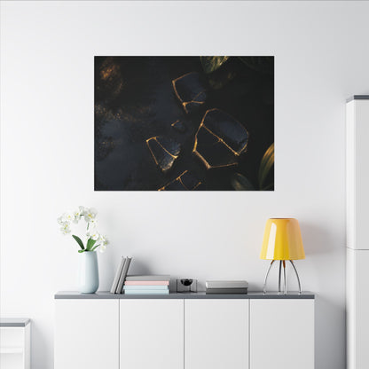 Summer Broken Pottery Moody Minimal Canvas Art | Atmospheric Decor