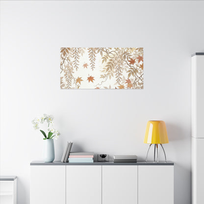 Shibui Wisteria Canvas Art - Japandi Japanese Pattern