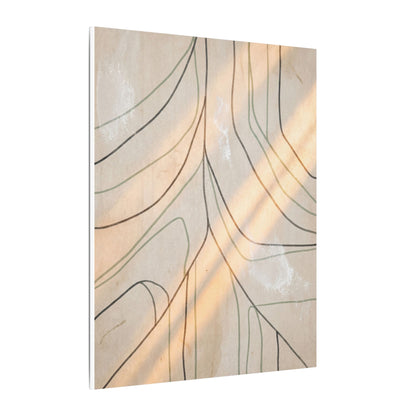 Shoji Screen Minimal Line Canvas Art | Warm Japandi Art