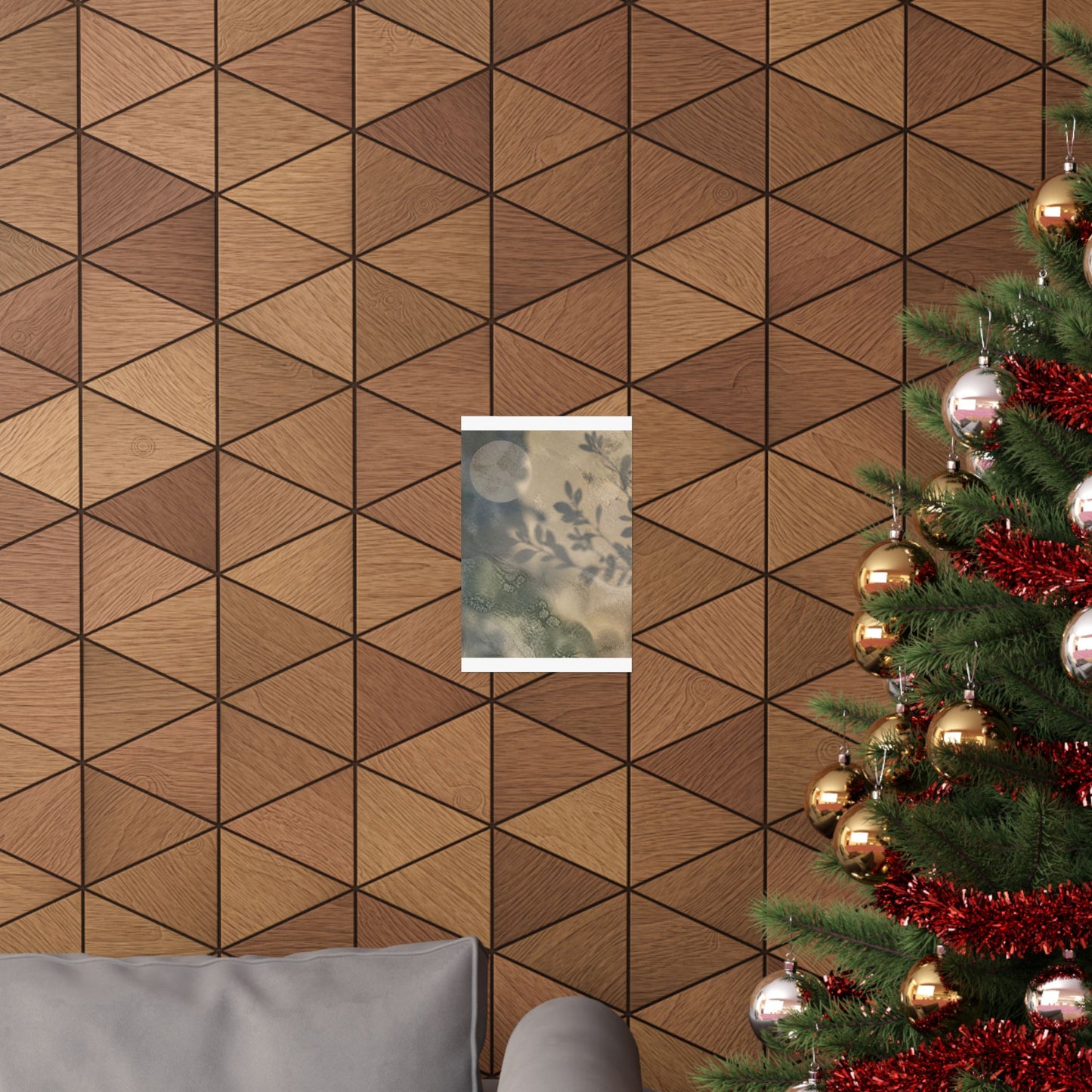 Winter Shadow Play Texture Wall Art Print | Cozy Decor