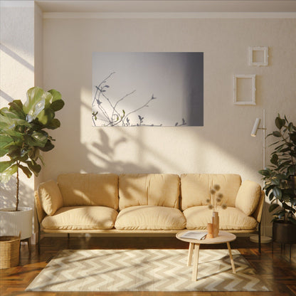 Japandi Shadow Play in Dawn | Japanese Pattern Canvas Art