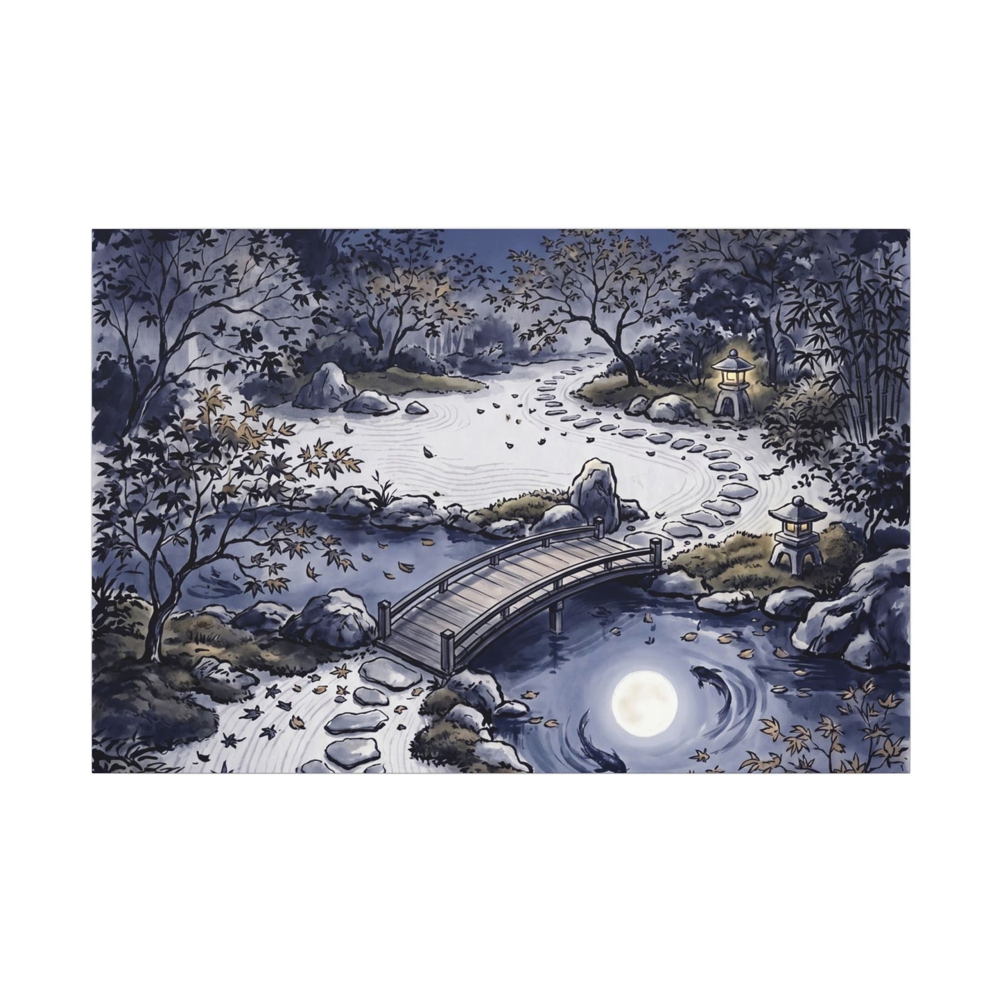 Torii Gate Enso Canvas Art | Contemplative Zen Art
