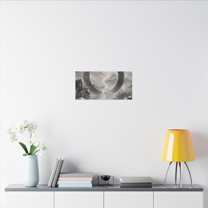 Incense Smoke Canvas Art | Winter Zen Sumi E Art