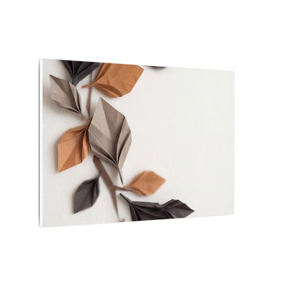 Paper Fold Autumn Canvas Art | Japandi Earthy Design