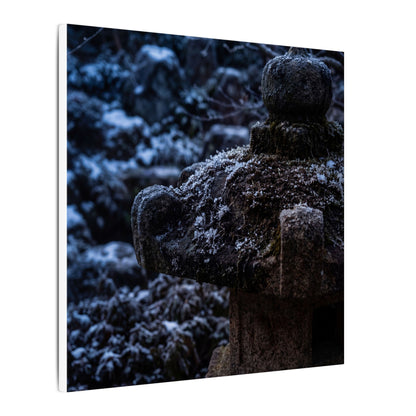 Moody Stone Lantern Canvas Art - Shadow Zen Dark Japandi