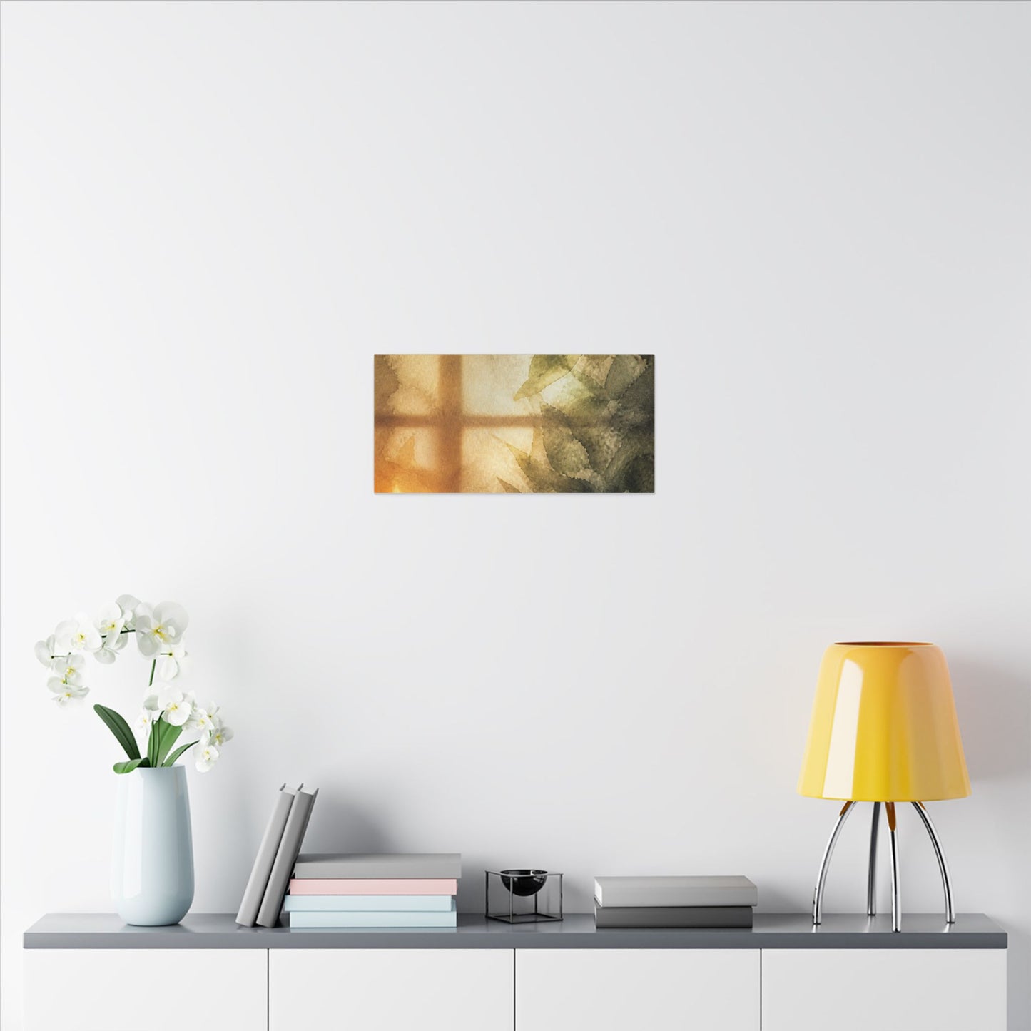 Cozy Shoji Screen Canvas Art - Watercolor Japandi