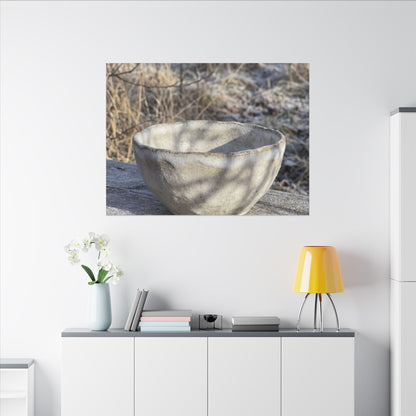 Dappled Ceramic Bowl Canvas Art - Japandi Fukinsei