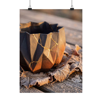 Golden Hour Paper Fold Wall Art Print - Kintsugi Seijaku Art Print