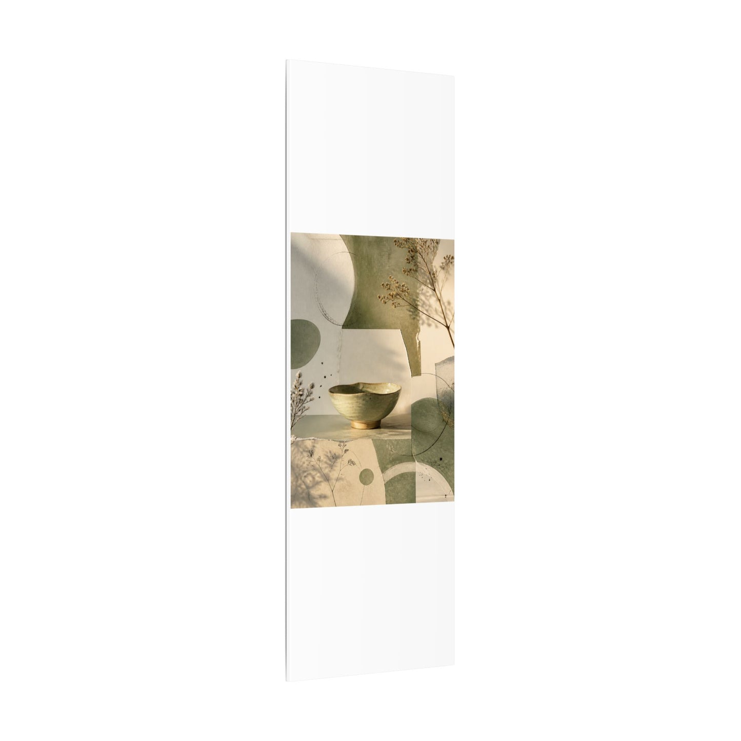 Warm Ceramic Bowl Canvas Art - Minimal Line Japandi