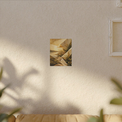 Golden Hour Paper Fold Canvas Art - Japandi Ma