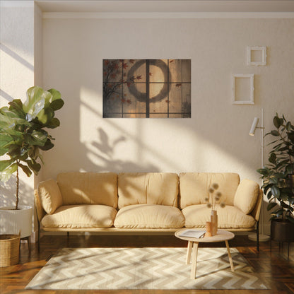 Shoji Screen Texture Canvas Art | Earthy Japandi Art