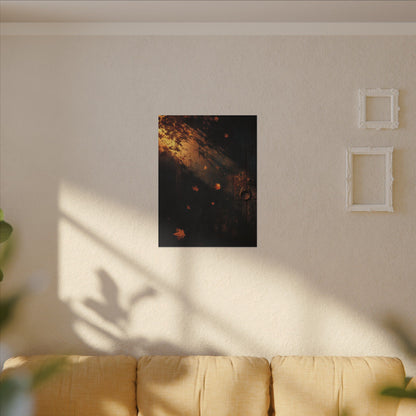 Dark Japandi Rust Patina in Golden Hour | Shadow Zen Canvas Art