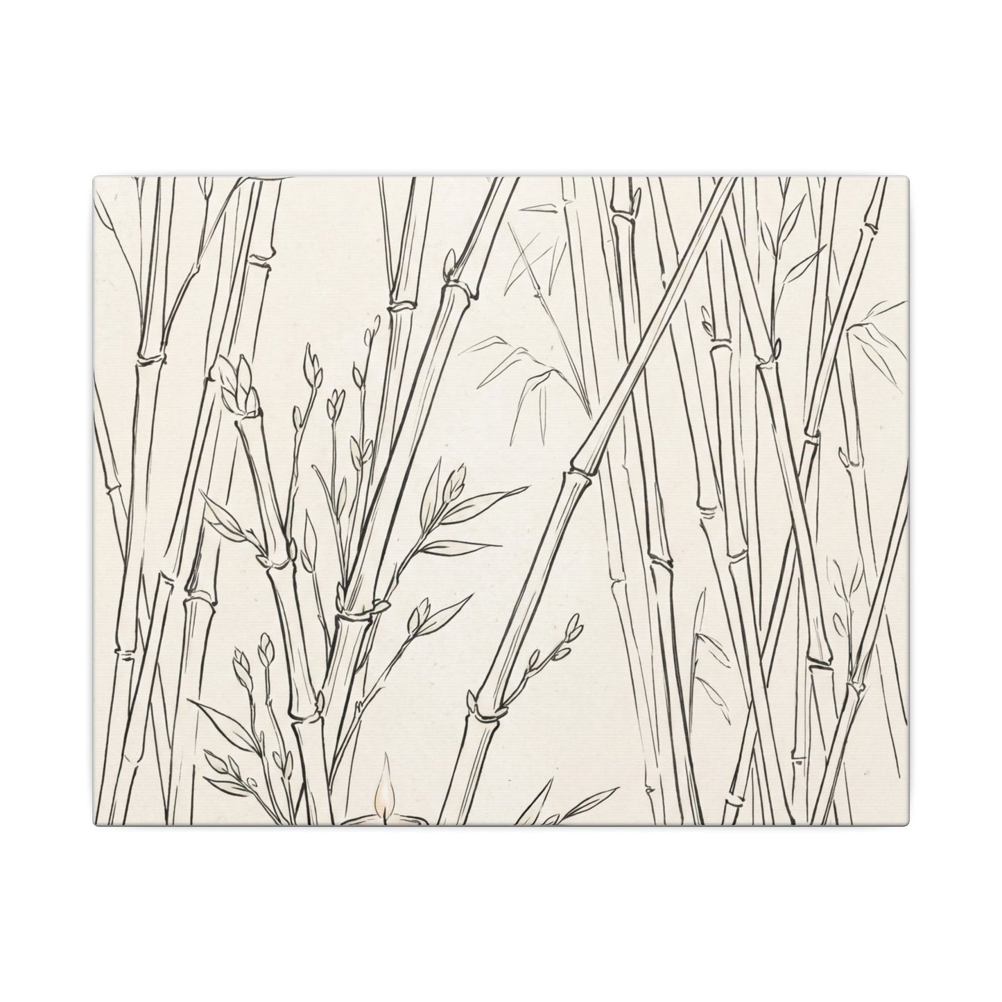 Candlelight Bamboo Grove Canvas Art - Japandi Fukinsei