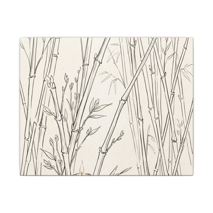 Candlelight Bamboo Grove Canvas Art - Japandi Fukinsei