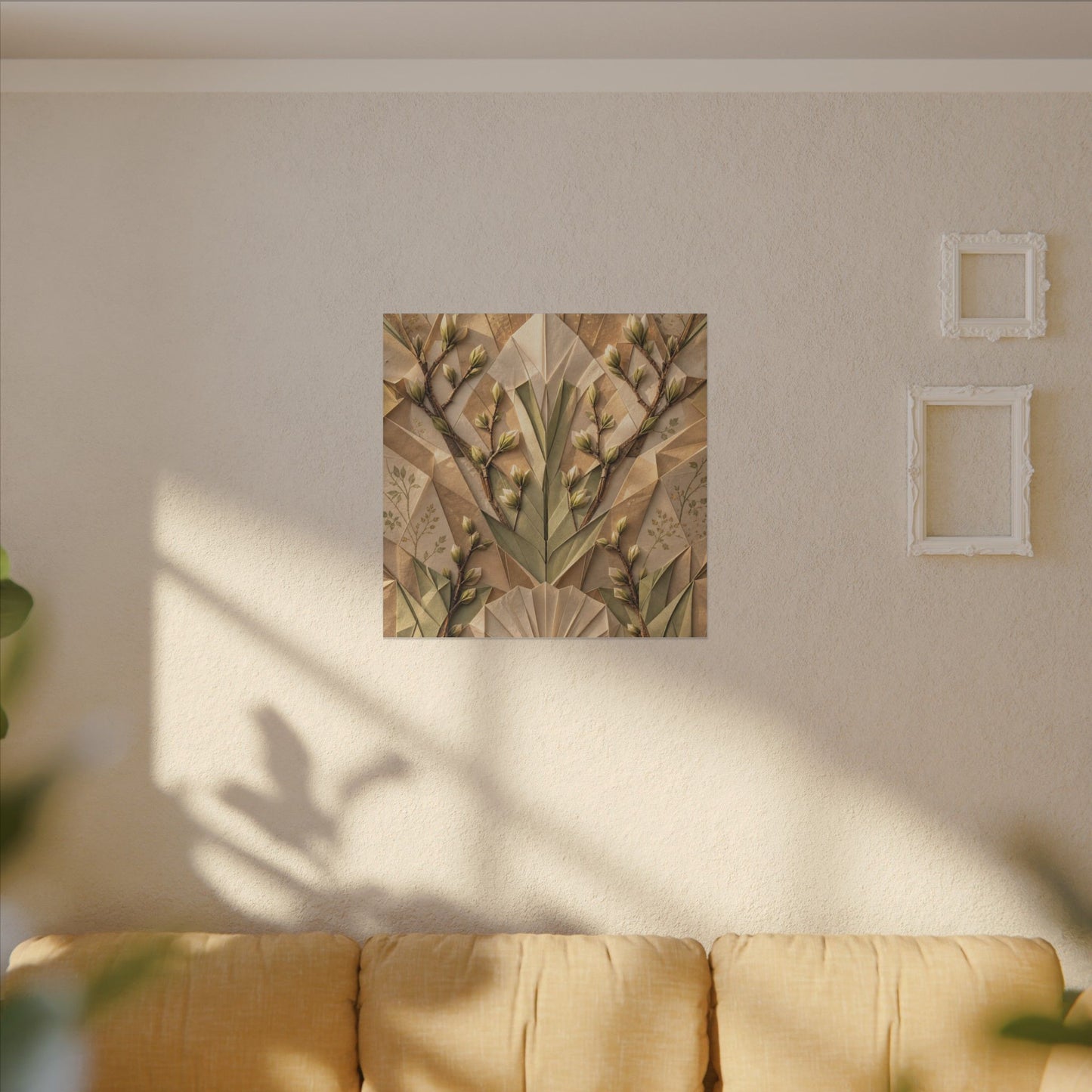 Kanso Paper Fold Canvas Art - Japandi Japanese Pattern