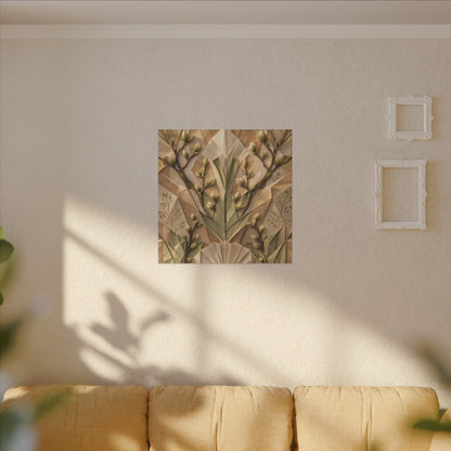 Kanso Paper Fold Canvas Art - Japandi Japanese Pattern