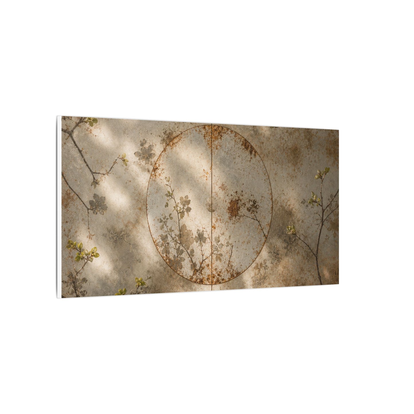 Japandi Rust Patina in Dappled | Japanese Pattern Canvas Art