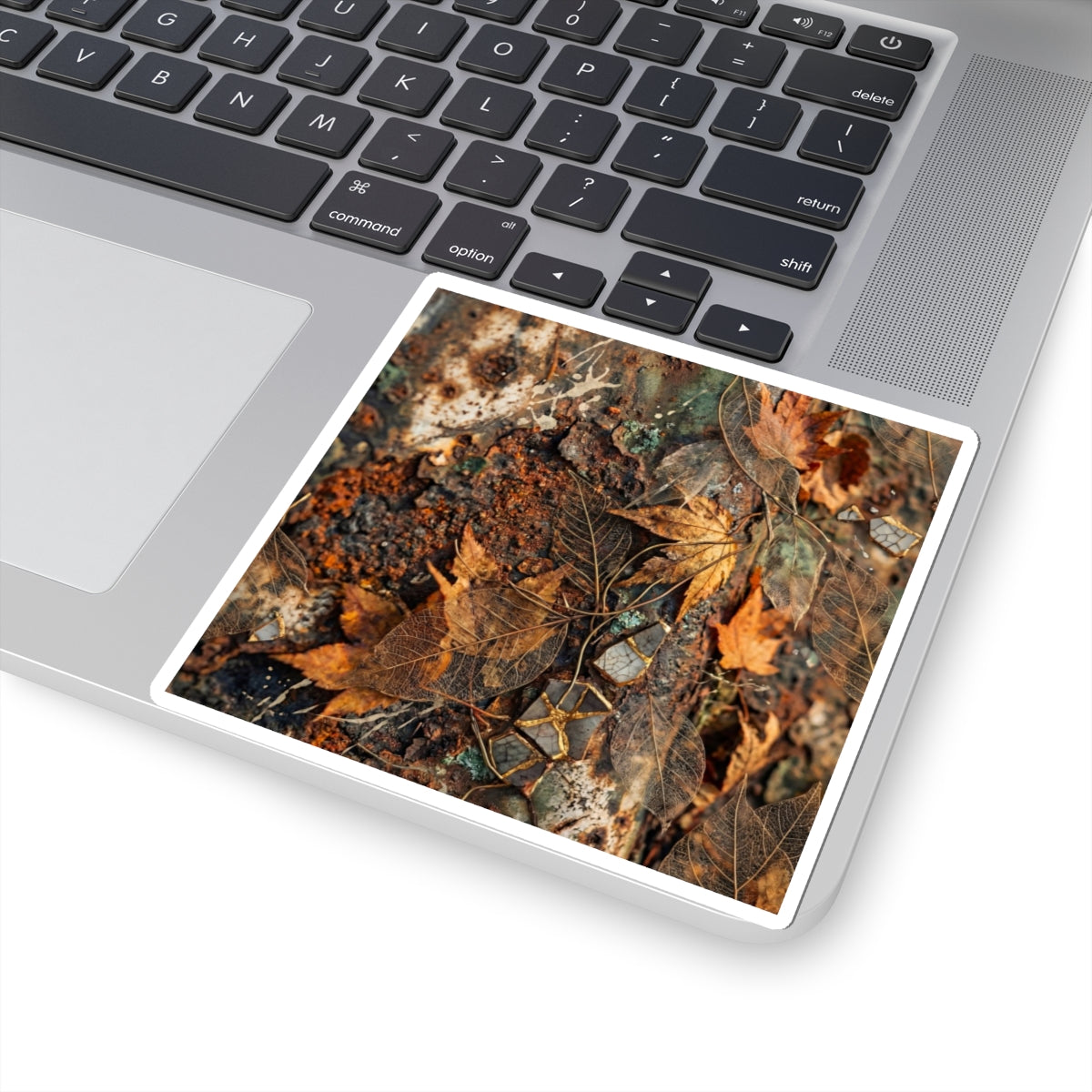 Warm Rust Patina Sticker - Texture Japandi Art Print