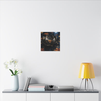 Moonlight Lotus Flower Canvas Art - Kintsugi Fukinsei