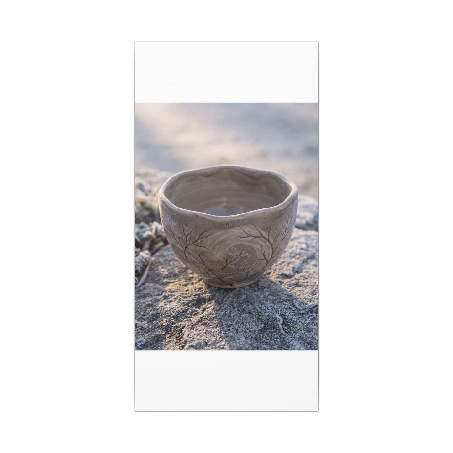 Seijaku Ceramic Bowl Canvas Art - Japandi Japanese Pattern