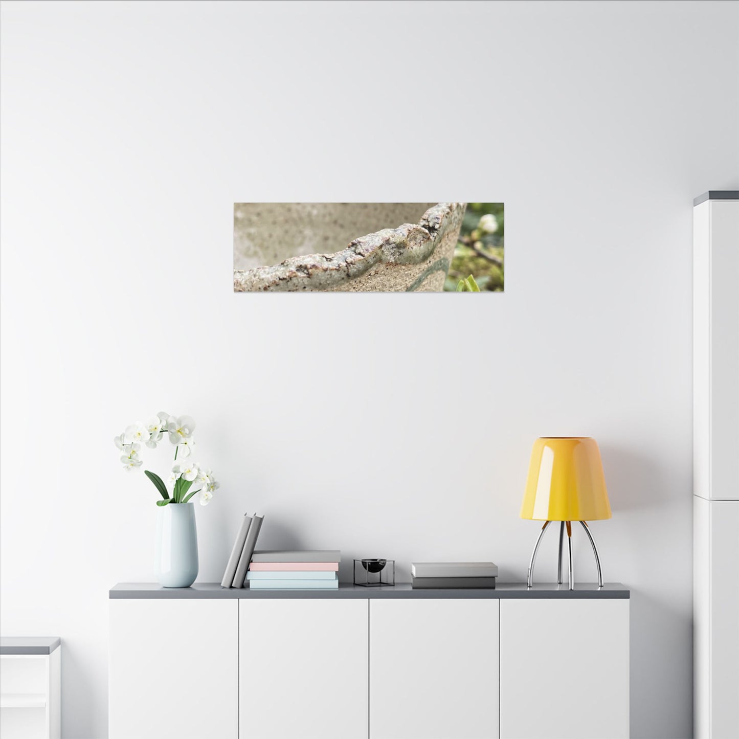 Elegant Ceramic Bowl Canvas Art - Japanese Pattern Japandi