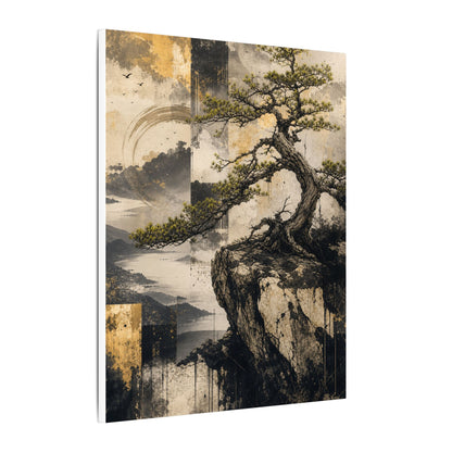 Golden Hour Pine Tree Canvas Art - Japandi Datsuzoku