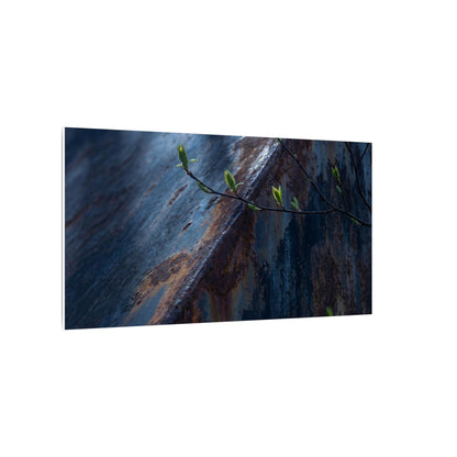 Rust Patina Canvas Art | Spring Dark Japandi Shadow Zen Art