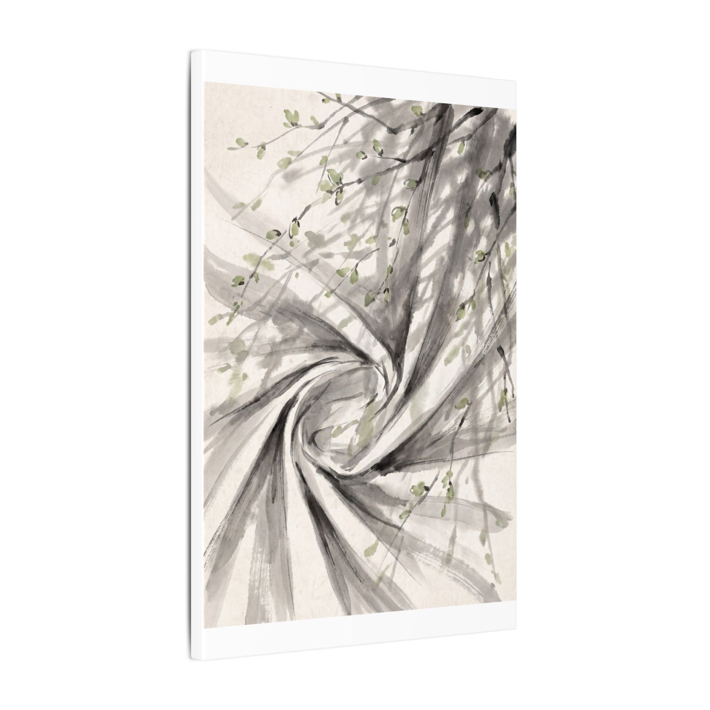 Silk Drape Spring Canvas Art | Zen Contemplative Design