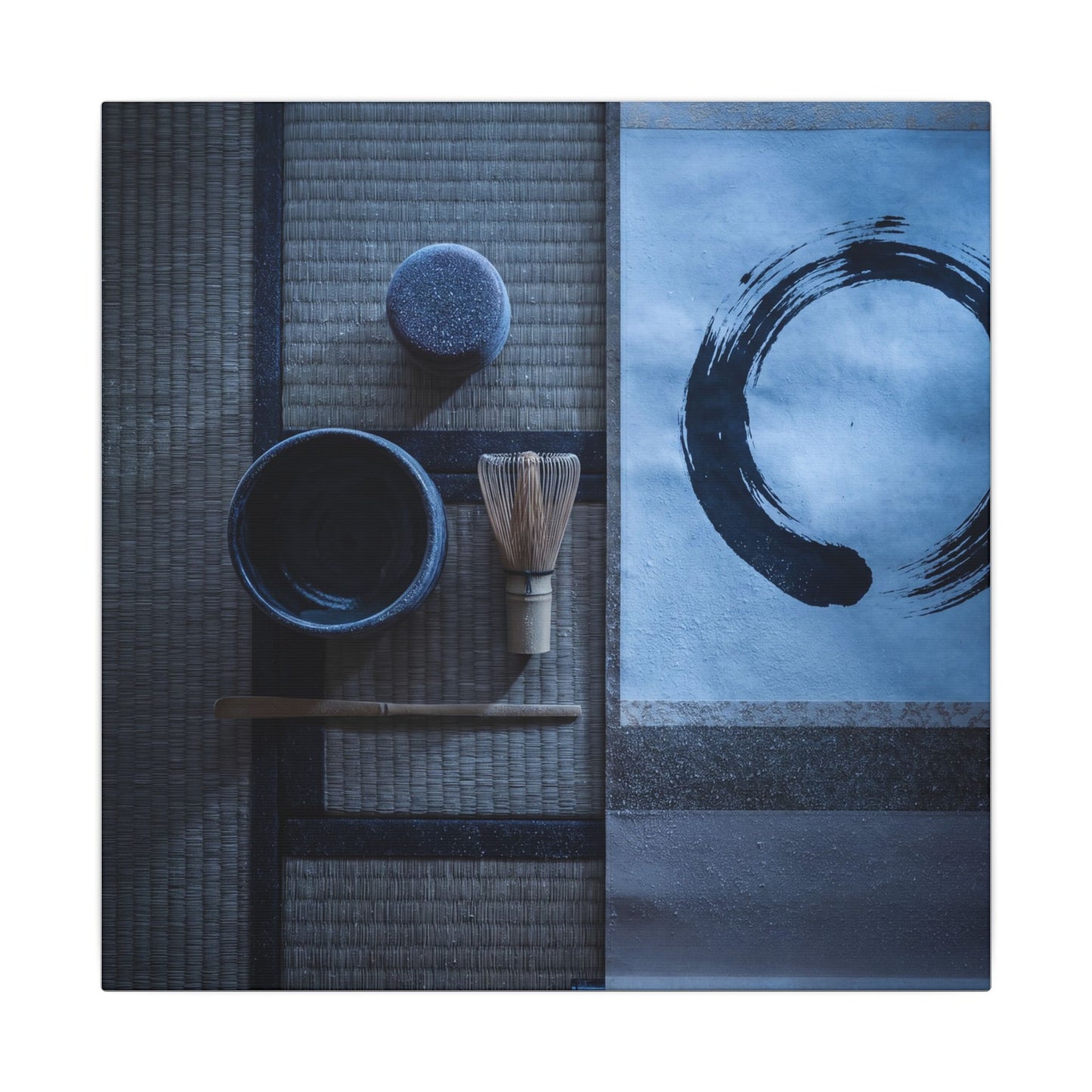 Tea Ceremony Enso Canvas Art | Calm Zen Art
