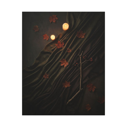 Autumn Silk Drape Moody Minimal Canvas Art | Moody Decor