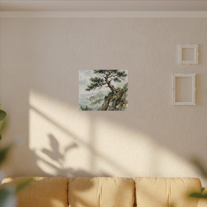 Pine Tree Spring Canvas Art | Japandi Neutral Design