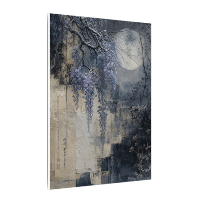 Winter Wisteria Texture Canvas Art | Elegant Decor