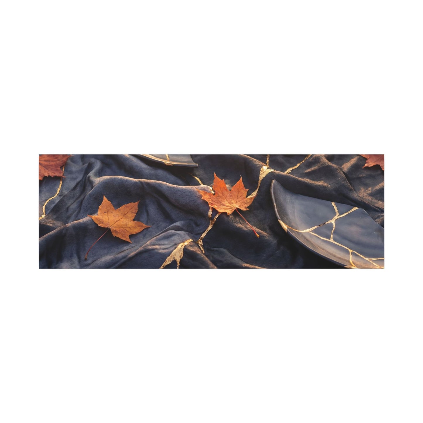 Golden Hour Silk Drape Canvas Art - Kintsugi Shibui