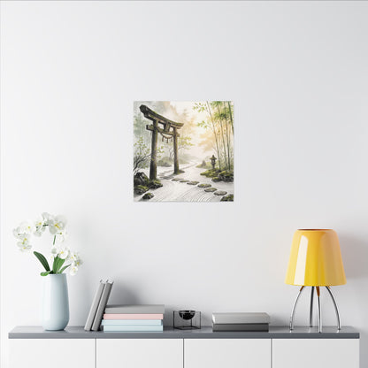Peaceful Torii Gate Canvas Art - Karesansui Zen