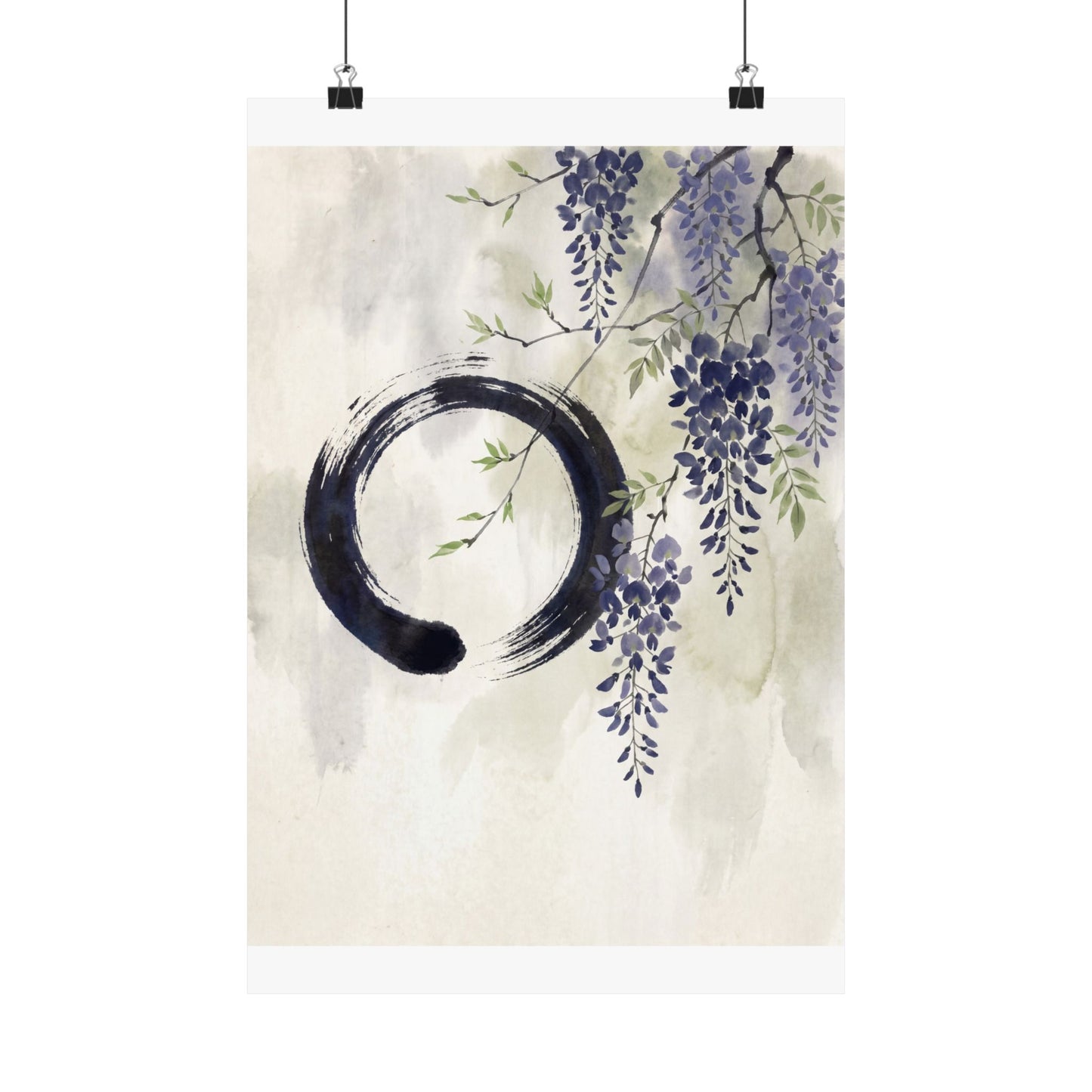 Overcast Wisteria Wall Art Print - Zen Shibui
