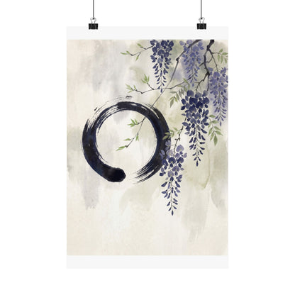 Overcast Wisteria Wall Art Print - Zen Shibui