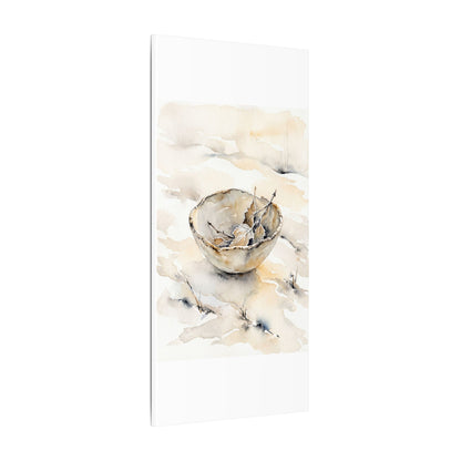 Ceramic Bowl Canvas Art | Winter Japandi Watercolor Art